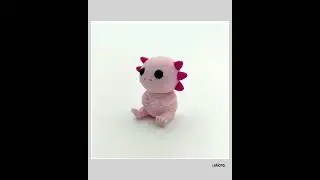 3D Printed Articulated Axolotl Keychain