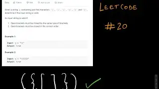 Valid Parenthesis - #20 Leetcode