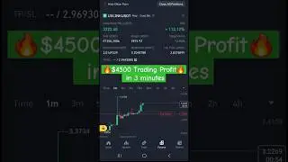 $4500 Profit in 3 minutes 😱 1 minute Scalping in Crypto #Trading #Profit #iphone
