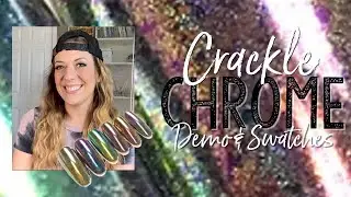 Crackle Chrome Nail Art - Swatch and Demo