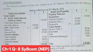 SY.BCOM (NEP/CBCS) Corporate Accounting 2 | Sem-4 | Ch-1 Absorption of Companies Q.8 #sppu  