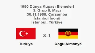 Turkey 3-1 East Germany [HD] 30.11.1988 - FIFA World Cup 1990 Qualifying Round 3rd Group 6th Match