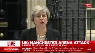 LIVE: Theresa May speaks after Manchester Arena attack
