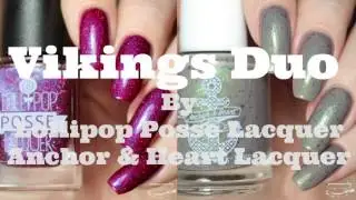 Swatches | The Vikings Duo ft. Lollipop Lacquer and Anchor & Hearts
