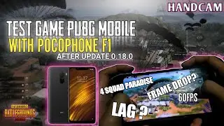 POCOPHONE F1 Test Game PUBG 4 Finger + Gyro Setelah Update 0 18 0 | ROOT 60FPS [ HANDCAM ]