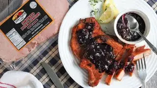 The FOX43 morning team tastes John F. Martin and Sons' red, white and blueberry spicy pork chops