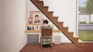 Desk under stairs-The Sims 4 tutorials(NO MODS & NOCC) #short #sims4