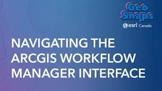 Navigating the ArcGIS Workflow Manager interface