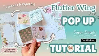 5-Minute Flutter Wing Pop Up ✨ Easy Kawaii Card & Scrapbook Tutorial