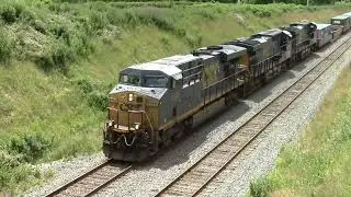 20180626 June 26 2018 SEPTA push pull train AEM-7 and CSX Q032  Philadelphia PA on CSX Trenton Line