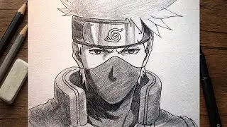 Easy Anime Drawing || How to Draw Kakashi Hatake || Naruto Drawing Tutorial for beginners