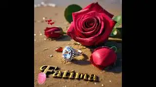 Beautiful name fatima written on sand