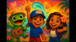 Coqui Kids Club Character Intro Bilingual Song Puerto Rican Style Spanish and English. Fun Learning!