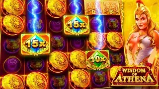 OMG!! Incredible win on a high stake bonus buy compilation wisdom of Athena slot what a great game