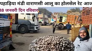 18 January 2026 आलू में आई तेजी 🥔 पहाड़िया मंडी वाराणसी #potato today market wholesale rate