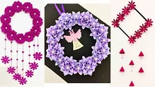Easy DIY Paper Flower Wall Hanging | Room Decoration Ideas | Paper Craft 