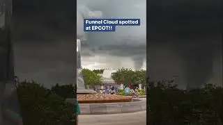 🌪️Wild weather! Tornado cloud at EPCOT #funnelcloud #storms #wdw #badweather 2023 #stormyday