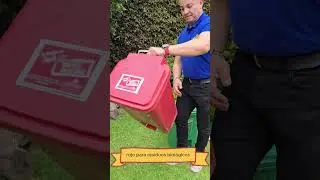 Punto ecol&oacute;gico con 4 canecas reciclaje con pedal grande 35L Mega Shop TV #canecas
