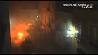 Incendio de Coches en Centro de Cadiz