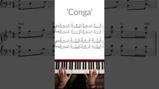 Keyboard Riff Shorts: 'Conga' by Gloria Estefan #poppiano #latinpiano #pianomontuno