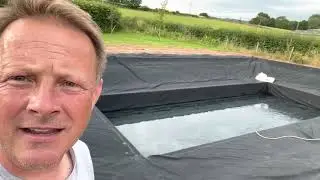 DIY Swimming Pond - Somerset. Day 11. Liner install