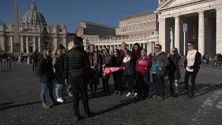 Young Americans travel to Rome to study Italian culture and meet the pope