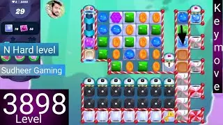Candy crush saga level 3898 । N Hard level । No boosters । Candy crush 3898  help। Sudheer CC Gaming