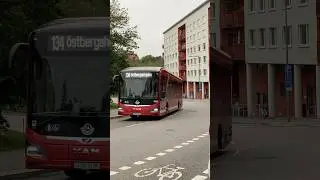 Stockholm SL buss r&ouml;d Nobina 5558 man lion&rsquo;s city 12e #bus