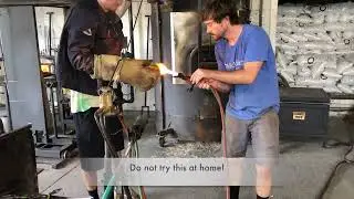 Baltimore International Guitar Competition: The making of the trophy by Tim McFadden Art Glass