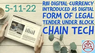 #stockmarket #RBI Digital Currency introduced as Digital form of legal tender under block chain Tech
