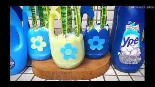 GARRAFAS DE AMACIANTE / DIY / REUSING BOTTLES / REAPROVEITANDO / VASO PARA PLANTA