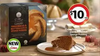 Coles Christmas Ad- Gingerbread Pudding
