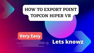 How to export point Topcon Hiper vr | Export point from GPS | GPS se point kesy export hoty hn