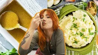 Веганское картофельное пюре, которое не потемнеет (и простой рецепт подливки)