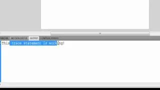 Flash CS3/CS4 Actionscript 3.0 Basics Tutorial(Comments and Trace Statements 01)