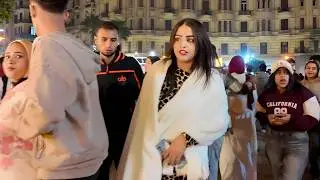 الحياة الشعبية عند منتصف الليل مصر وسط البلد | جولة سير على الاقدام