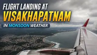 Flight Landing at Visakhapatnam in Monsoon Weather | Vizag Airport | Chanakya