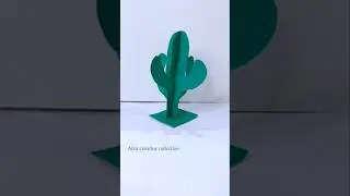diy cactus plant/ paper cactus craft #papercraft #shorts #diy #cactusplant
