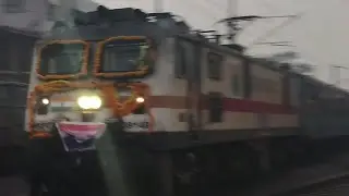  52 Years of Legacy 12728 Godavari Express With  Lallaguda 39149 Wap7 High-Speed Pass at Ghatkesar.