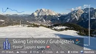 Skiing Lermoos / Grubigstein ⛷️ Tour of the Ski Resort | Tiroler Zugspitz Arena