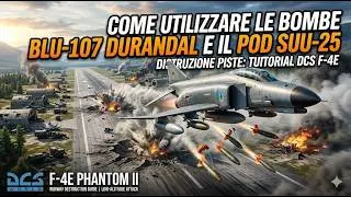 DCS F-4E Phantom II [ITA] - #11 Come utilizzare le bmobe BLU-107 Durandal & POD SUU-25 #dcs #f4e