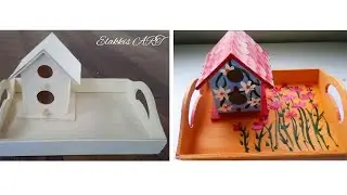 🐦Wooden Bird House Painting I ART Ideas I Decorative Art I Acrylic Painting Tutorial for Beginners