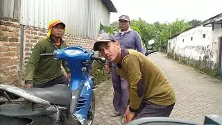 Motovlog Pulang Usai Beli Bakso Jumbo Bedjo Alun-Alun Berbek Rp5.000-an | Bantu Dorong Motornya Rafa