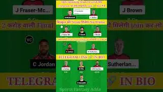 REN vs HUR Dream11 Prediction, Melbourne Renegades vs Hobart Hurricanes Dream11 Team Prediction, BBL