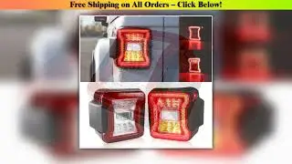 2x Car LED Tail Lights for Jeep Wrangler JL 2018-2024 Rear Brake Lamp Turn Signal Reverse Light DRL
