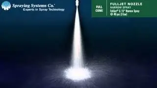 FullJet® G-15 Narrow Angle Spray Nozzle Pattern Demonstration by Spraying Systems Co.