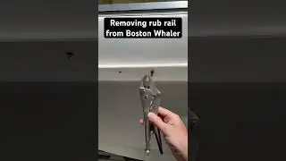 Removing rub rail from Boston Whaler boat Dauntless 17 #bostonwhaler #boatrestoration