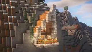 Minecraft | How to Build a Survival House On The Cliff