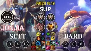 EDG JunJia Sett vs Bard Sup - KR Patch 10.19