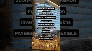 COMMERCIAL PROPERTY FOR SALE IN GURGAON ##paragonmall #commercialproperty #commercialshops #m3m #ncr